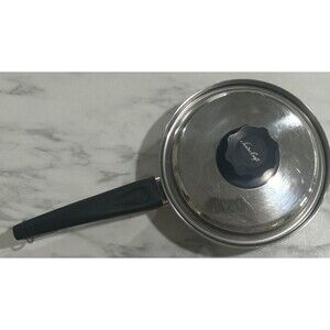 Vintage Luster Craft Multi Core 5 Ply Stainless Steel 1QT Sauce Pan W/Lid USA